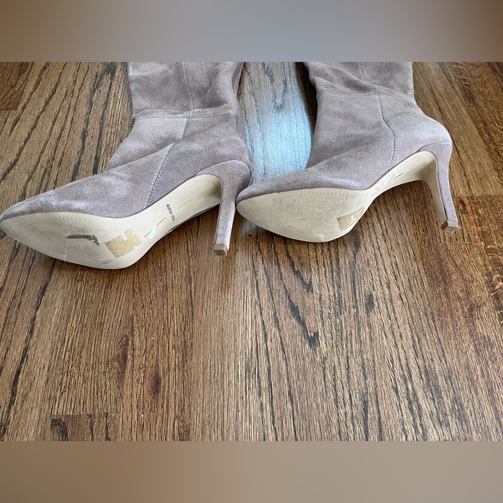 Dolce vita over the knee boots, size 8 taupe , back zipper !